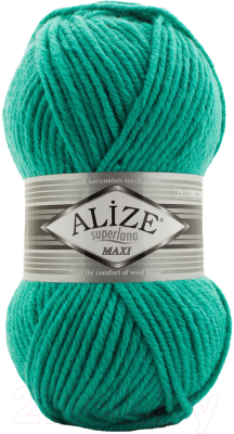Пряжа для вязания Alize Superlana Maxi 25% шерсть, 75% акрил / 642 (100м, темно-мятный)