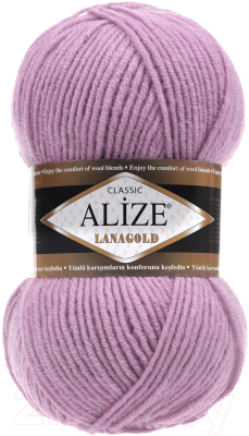 Пряжа для вязания Alize Lanagold 49% шерсть, 51% акрил / 505 (240м, пепельно-сиреневый)