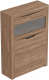 Шкаф с витриной Мебельград Соренто 2-х дверный 107x38.5x150 (дуб стирлинг/кофе стуктурный матовый) - 