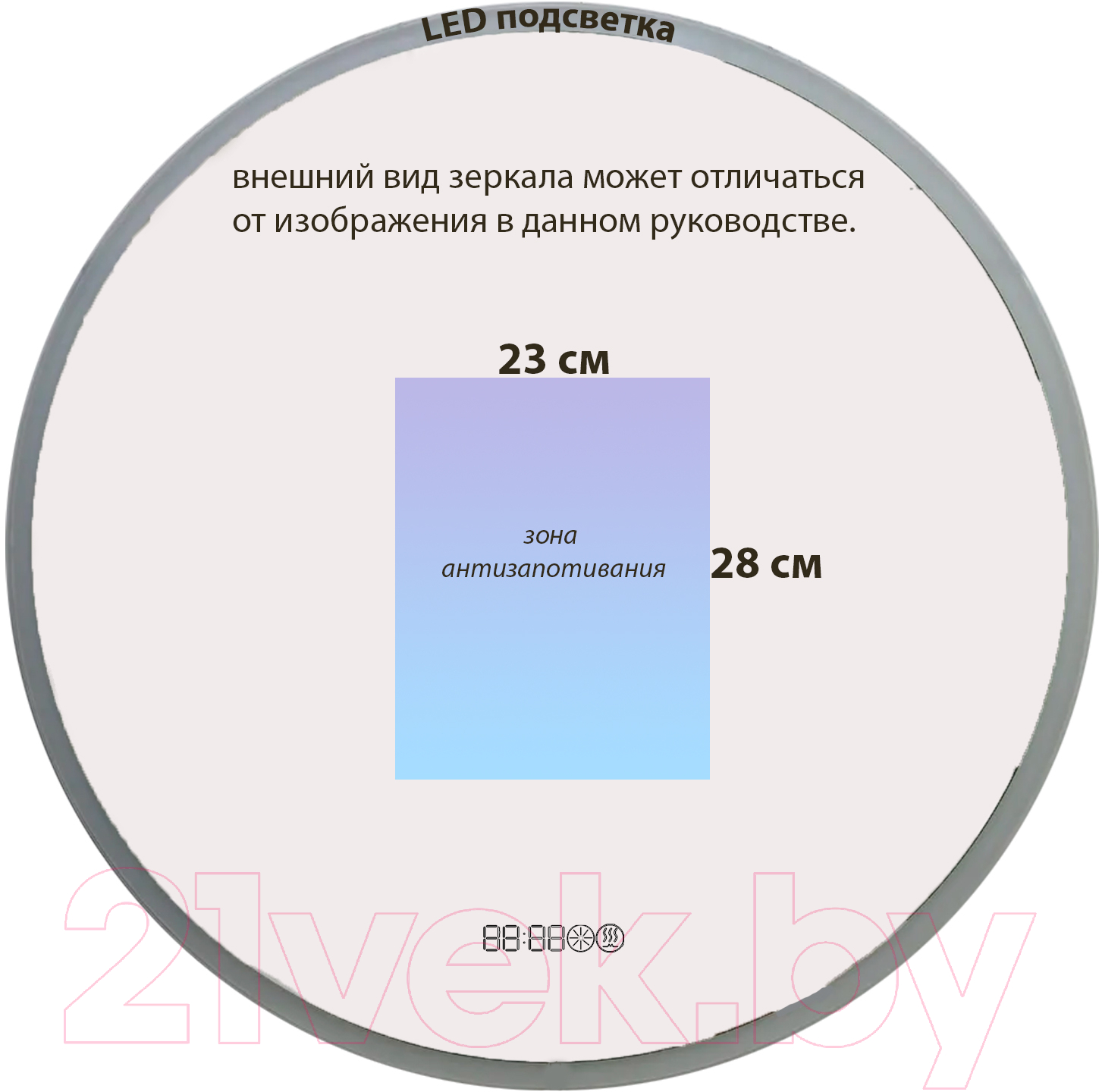 Зеркало Пекам Ring Fly 90x90 / RingFly-90x90spcl