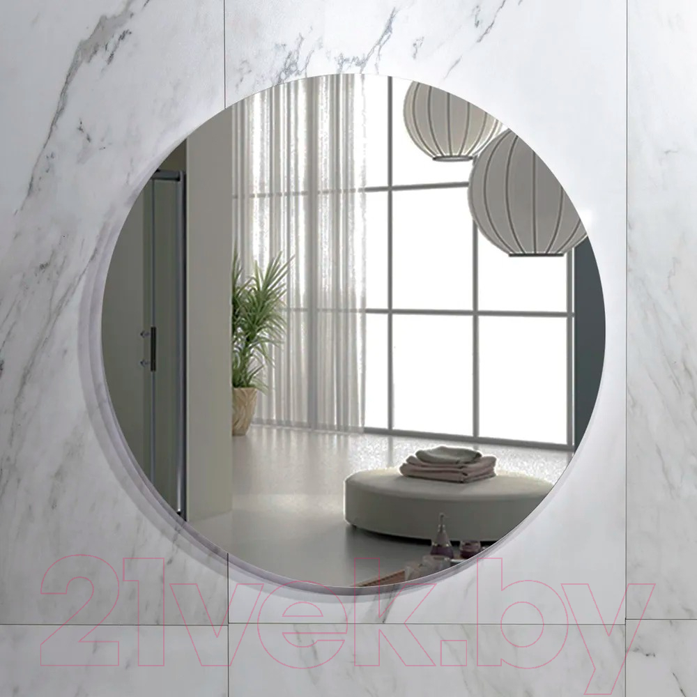 Зеркало Пекам Ring Fly 90x90 / RingFly-90x90B (с подсветкой и бесконтактным сенсором) — фото 6