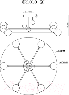 Люстра Myfare Stacy MR1010-6C