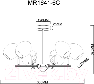 Люстра Myfare Diana MR1641-6C
