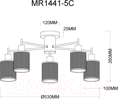 Люстра Myfare Solo MR1441-5C
