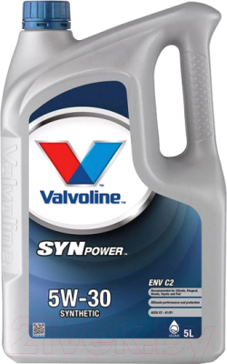 Моторное масло Valvoline SynPower ENV C2 5W30 / 874309 (5л)