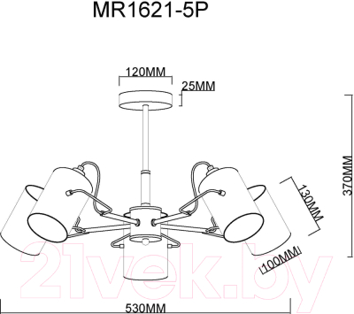 Люстра Myfare Sara MR1621-5P