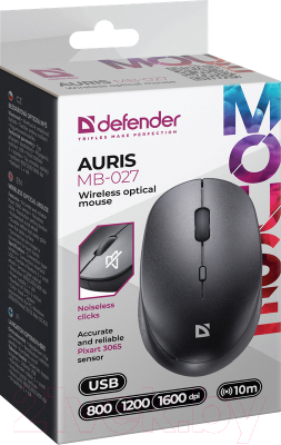 Мышь Defender Auris MB-027 / 52027 (черный)