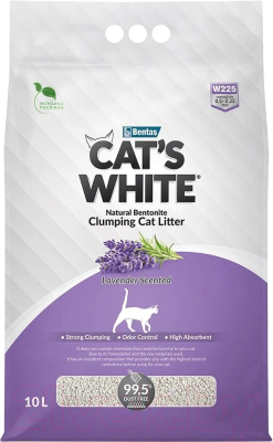 Наполнитель для туалета Cat's White Лаванда (10л/8.5кг)