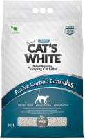 Наполнитель для туалета Cat's White С гранулами активного угля (10л/8.5кг) - 