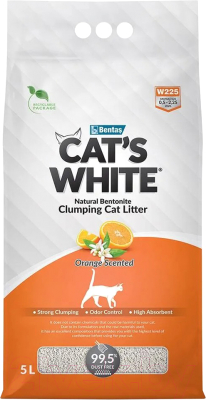 Наполнитель для туалета Cat's White Апельсин (5л/4.25кг)