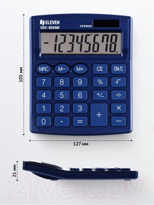 Калькулятор Eleven SDC-805NR-NV (темно-синий)