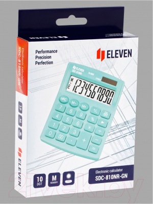 Калькулятор Eleven SDC-810NR-GN (бирюзовый)