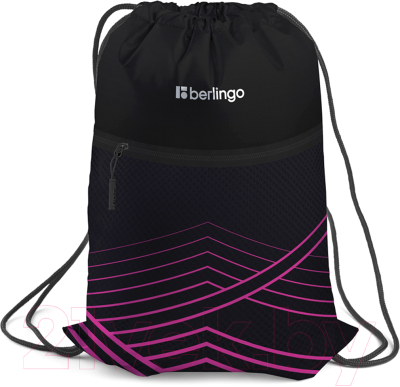Мешок для обуви Berlingo Black and pink geometry / MS230203