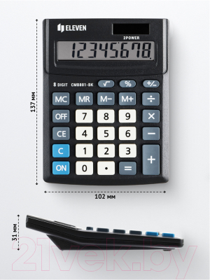 Калькулятор Eleven Business Line / CMB801-BK (черный)