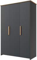 Шкаф Мебель-КМК 3Д Скандинавия 0905.7 (графит/дуб наварра) - 