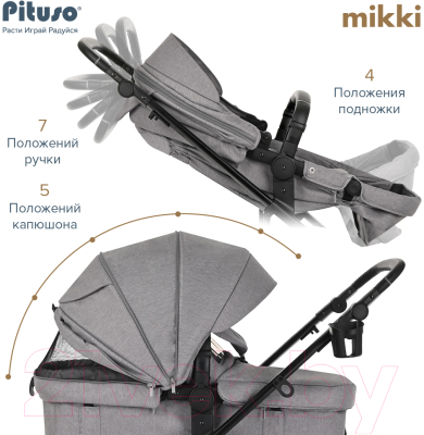 Детская универсальная коляска Pituso Mikki G16 (изумрудно-зеленый)