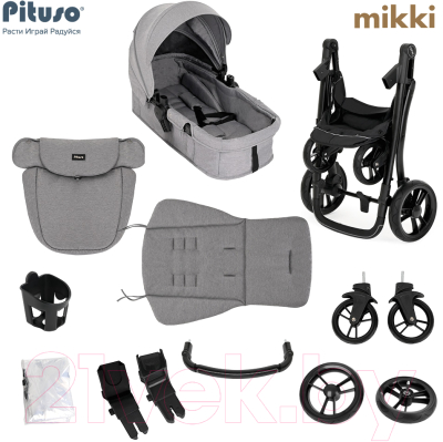 Детская универсальная коляска Pituso Mikki G16 (черный)