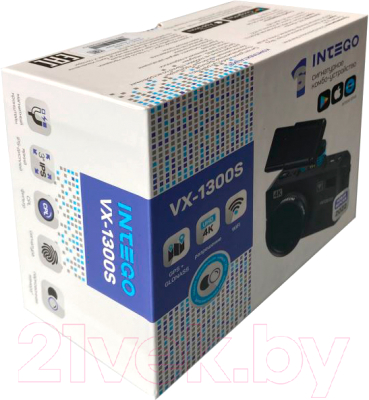Автомобильный видеорегистратор Intego VX-1300S 4K (с радар-детектором и GPS-модулем)