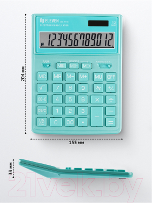 Калькулятор Eleven SDC-444X-GN (бирюзовый)