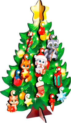 Развивающий игровой набор Лесная мастерская Новогодняя елочка / 4276276 - 