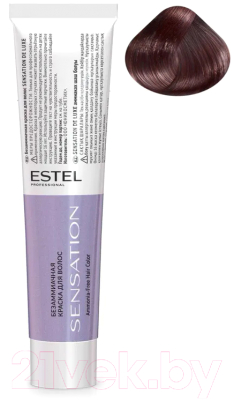 Крем-краска для волос Estel Sensation De Luxe 5/75 (светлый шатен коричнево-красный)