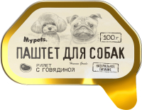 

Влажный корм для собак Mypets, Паштет из говядины / 40444