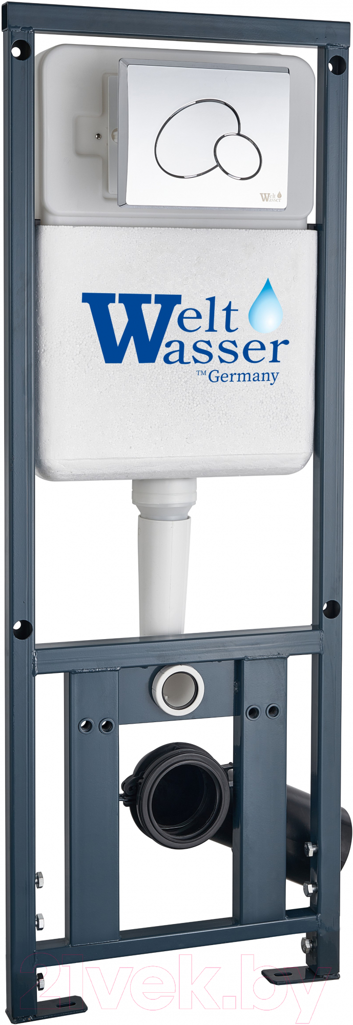 Унитаз подвесной с инсталляцией WeltWasser Marberg 410 + Nesenbach 004 GL-WT + Mar 410 RD