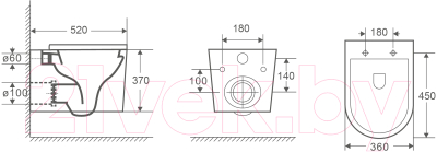 Унитаз подвесной с инсталляцией WeltWasser Marberg 410 + Nesenbach 004 GL-WT + Mar 507 SE