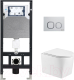Унитаз подвесной с инсталляцией WeltWasser Amberg 506 + Nesenbach 004 GL-WT + Amberg RD-WT - 