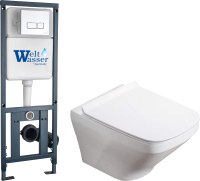 

Унитаз подвесной с инсталляцией WeltWasser, Marberg 410 + Hofbach 004 GL-WT + Mar 410 SE