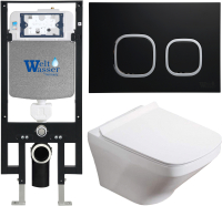 

Унитаз подвесной с инсталляцией WeltWasser, Amberg 497 + Hofbach 004 GL-WT + Amberg RD-BL