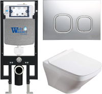 

Унитаз подвесной с инсталляцией WeltWasser, Amberg 497 + Hofbach 004 GL-WT + Amberg RD-CR