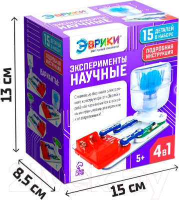 Изображение товара Конструктор электромеханический Эврики Научные эксперименты / 4283738