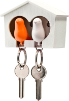 Ключница настенная Qualy Duo Sparrow / QL10124-WH-WH-OR (белый/оранжевый) - 