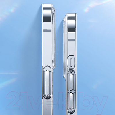 Чехол-накладка Baseus  Crystal Magnetic Phone Case для iPhone 13 Pro / ARJT000102 (с защитным стеклом)