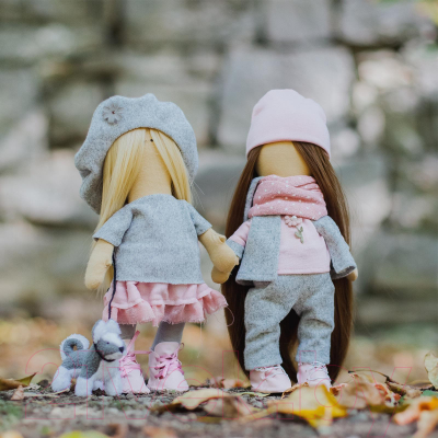 Набор для шитья Арт Узор Интерьерная кукла Подружки Вики и Ники на прогулку / 4716787