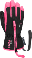 Перчатки лыжные Reusch Ben / 6285108-7769 (р-р 3, Black/Knockout Pink) - 
