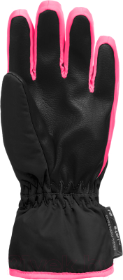 Перчатки лыжные Reusch Ben / 6285108-7769 (р-р 3, Black/Knockout Pink)