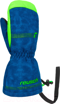 Варежки лыжные Reusch Maxi R-Tex Xt / 6285515-4507 (р-р 3, Mitten Surf The Web/Green Gecko)