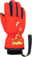 Перчатки лыжные Reusch Kids Fire / 6285105-3313 (р-р 3, Red/Dress Blue) -