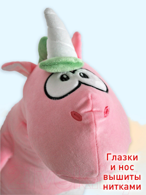 Подушка-игрушка SunRain Единорог валик 60см (розовый)