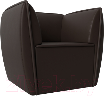Кресло мягкое Лига Диванов Бергамо (экокожа коричневый)