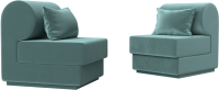 Комплект мягкой мебели Лига Диванов Кипр набор 1 (велюр бирюзовый) - 