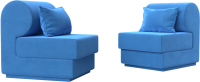 Комплект мягкой мебели Лига Диванов Кипр набор 1 (велюр голубой) - 