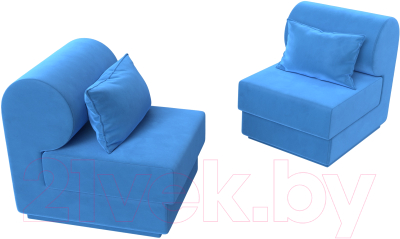 Комплект мягкой мебели Лига Диванов Кипр набор 1 (велюр голубой)