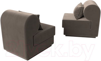 Комплект мягкой мебели Лига Диванов Кипр набор 1 (велюр коричневый)