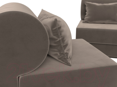 Комплект мягкой мебели Лига Диванов Кипр набор 1 (велюр коричневый)