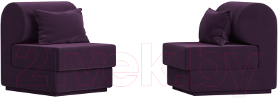 Комплект мягкой мебели Лига Диванов Кипр набор 1 (велюр фиолетовый)