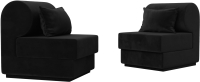 Комплект мягкой мебели Лига Диванов Кипр набор 1 (велюр черный) - 