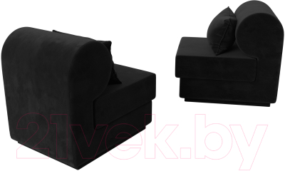 Комплект мягкой мебели Лига Диванов Кипр набор 1 (велюр черный)